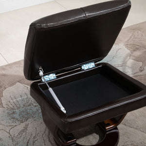 Premium Modern Leather Swivel Rocker Recliner Chair