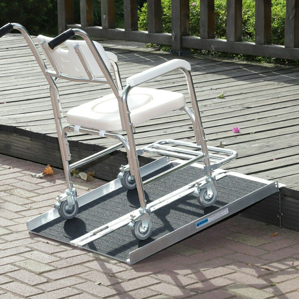 Portable Elderly Handicap Home Wheelchair Threshold Ramp