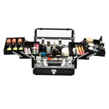 Load image into Gallery viewer, Large Compact Traveling Makeup Organizer Suitcase Box