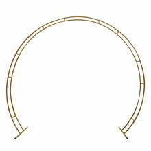 Load image into Gallery viewer, Golden Rustic Round Circle Wedding Arch Trellis 7.5&#39;