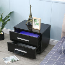 Load image into Gallery viewer, Luxurious Modern LED Bedside Nightstand Drawer Storage Table