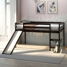 Load image into Gallery viewer, Heavy Duty Twin Sized Wood Kids Loft Bed With Slide