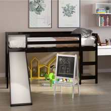 Load image into Gallery viewer, Heavy Duty Twin Sized Wood Kids Loft Bed With Slide