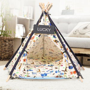 Heavy Duty Comfortable Pop Up Pet Dog Teepee Tent Bed