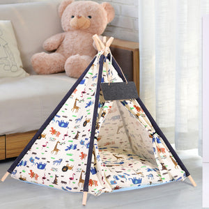 Heavy Duty Comfortable Pop Up Pet Dog Teepee Tent Bed