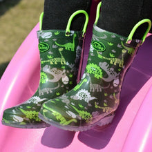 Load image into Gallery viewer, Heavy Duty Kids Light Up Rubber Rain Boots