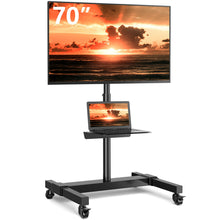 Load image into Gallery viewer, Portable Rolling Mobile TV Cart Stand On Wheels