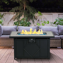 Load image into Gallery viewer, Large Outdoor Rectangle Propane Coffee Fire Pit Table