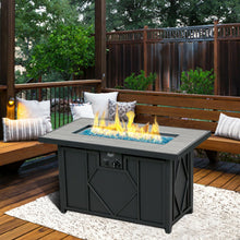 Load image into Gallery viewer, Large Outdoor Rectangle Propane Coffee Fire Pit Table