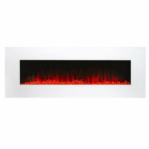 Large Realistic LED Electric Indoor Wall Mounted Fireplace Insert 50"