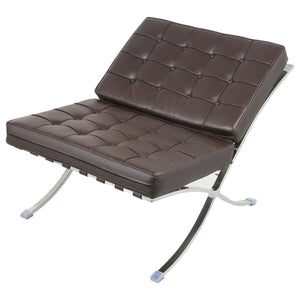 Luxurious Brown Leather Chaise Lounge Chair