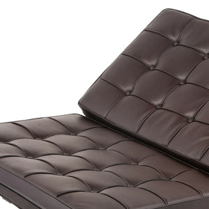 Luxurious Brown Leather Chaise Lounge Chair