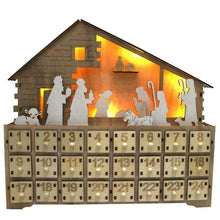 Load image into Gallery viewer, Traditional Wooden Reusable Christmas Nativity Advent Calendar