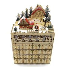 Load image into Gallery viewer, Large Wooden Christmas Advent Countdown Calendar