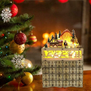 Large Wooden Christmas Advent Countdown Calendar