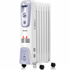 Powerful Oil Filled Freestanding Radiator Heater 1500W