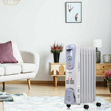 Load image into Gallery viewer, Powerful Oil Filled Freestanding Radiator Heater 1500W