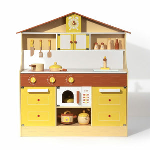 Childrens Wooden Pretend Play Toy Kitchen Set
