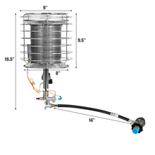 Load image into Gallery viewer, Powerful Tank Top Propane Gas Radiant Heater 42,000 BTU