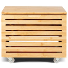 Load image into Gallery viewer, Portable Rolling Large Wooden Toy Storage Chest Box