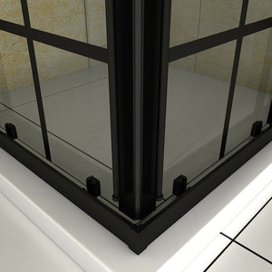 Freestanding Corner Shower Cabin Enclosure Glass Doors