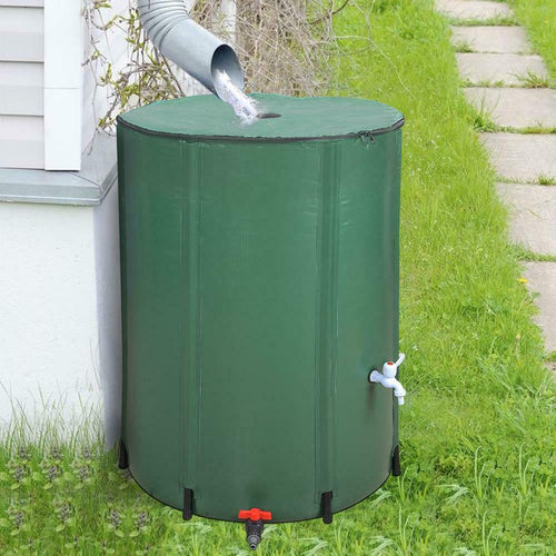 Portable Folding Rain Water Collector Barrel System 100 Gallon