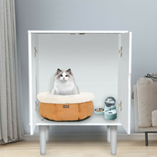 Load image into Gallery viewer, Spacious Hidden Cat Litter Enclosure Box Furniture Cabinet