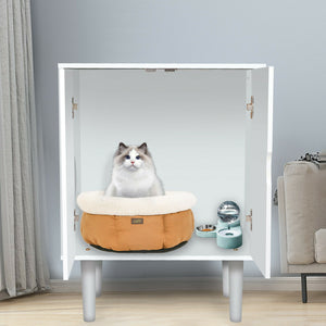 Spacious Hidden Cat Litter Enclosure Box Furniture Cabinet