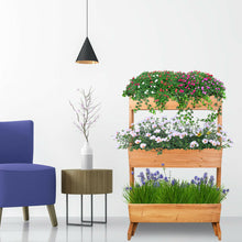Load image into Gallery viewer, Large Wooden 3 Tier Vertical Raised Garden Planter Stand