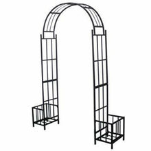 Load image into Gallery viewer, Large Outdoor Garden Metal Arbor Archway Trellis