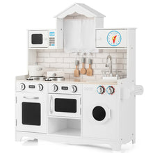 Load image into Gallery viewer, Large White Kids Pretend Toy Kitchen Play Set