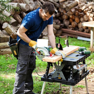 Portable Folding Miter Saw Table Station Stand | Zincera